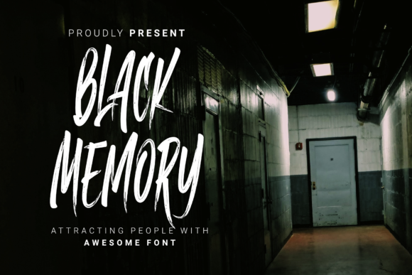 Black Memory Display Font for Handmade Creators