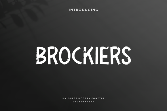 Brockiers: A Playful Display Font for Handmade Charm