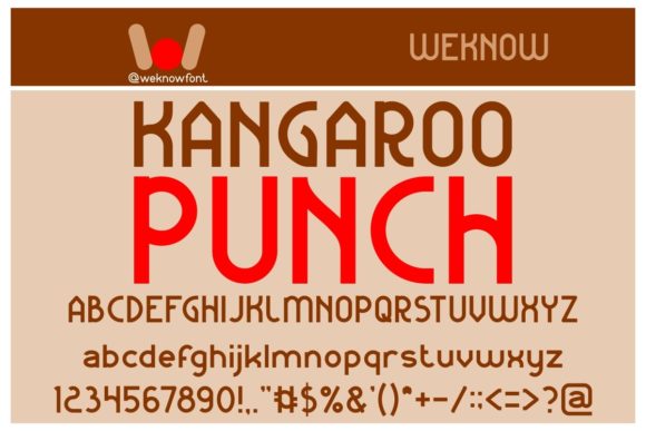 Kangaroo Punch Display Font for Handmade Creators