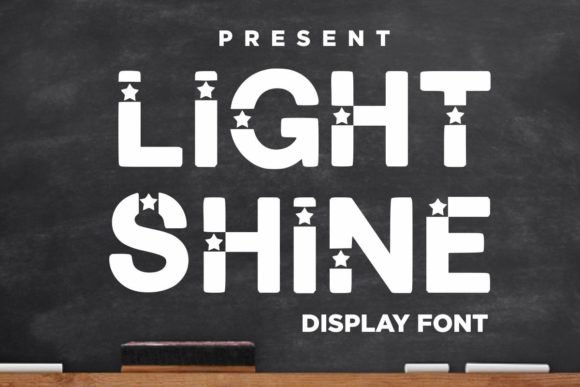 Light Shine: A Bold, Festive Display Font for Handmade Creators
