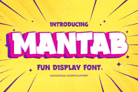 Mantab: A Bold, Warm Display Typeface for Editorial Heart