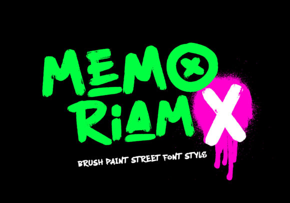 MemoriamX: A Bold Graffiti Display Font for Handmade Brands