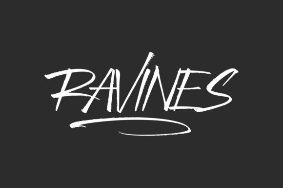 Ravines Brushed Display Font for Handmade Creators