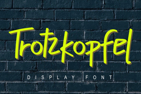 Trotzkopfel: A Bold, Unapologetic Display Font