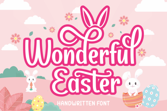 Wonderful Easter Font: Playful Charm for Handmade Labels & Printables